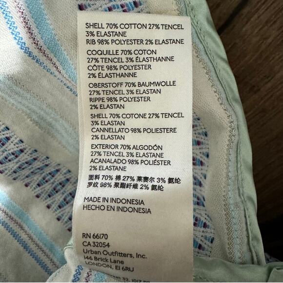 ANTHROPOLOGIE Striped Zip Long Sleeve Hoodie Stretch Jacket EUC Small Medium - Picture 12 of 12